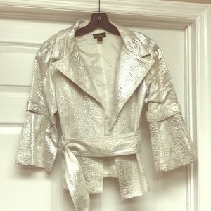 Cartise silver belted jacket